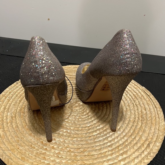 Forever21 Glitter Shimmer Sparkling Platform Heel Size 10 - Picture 6 of 15